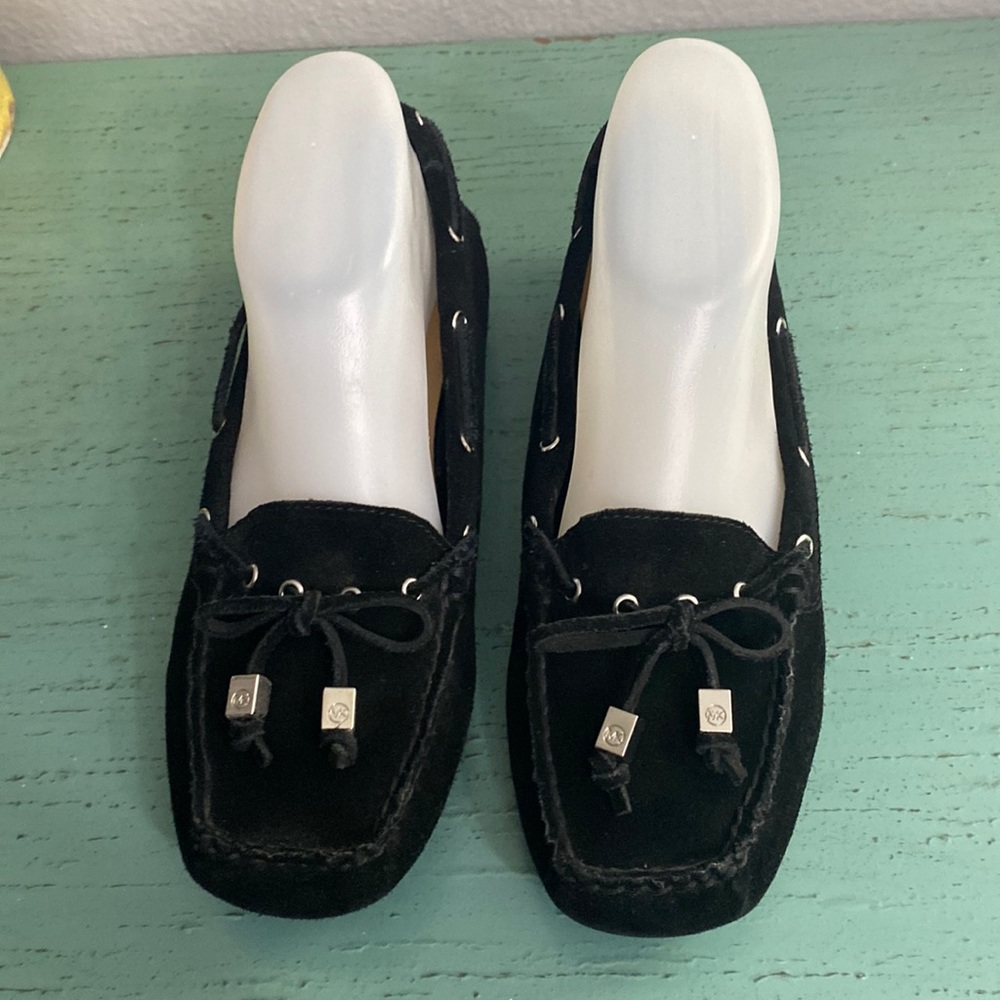 Black suede Michael Kors flats